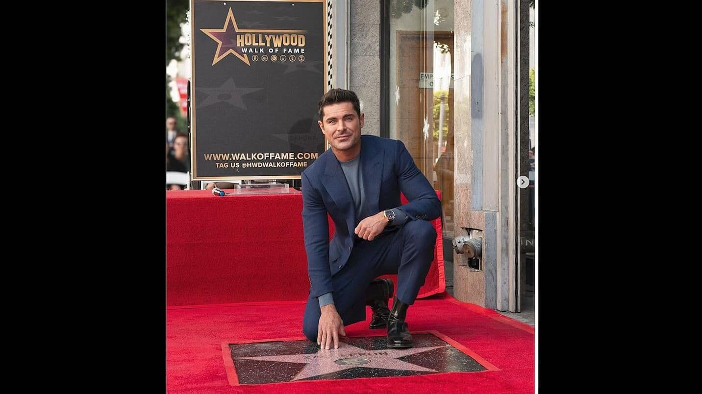 Zac Efron Recibe su Estrella en Hollywood