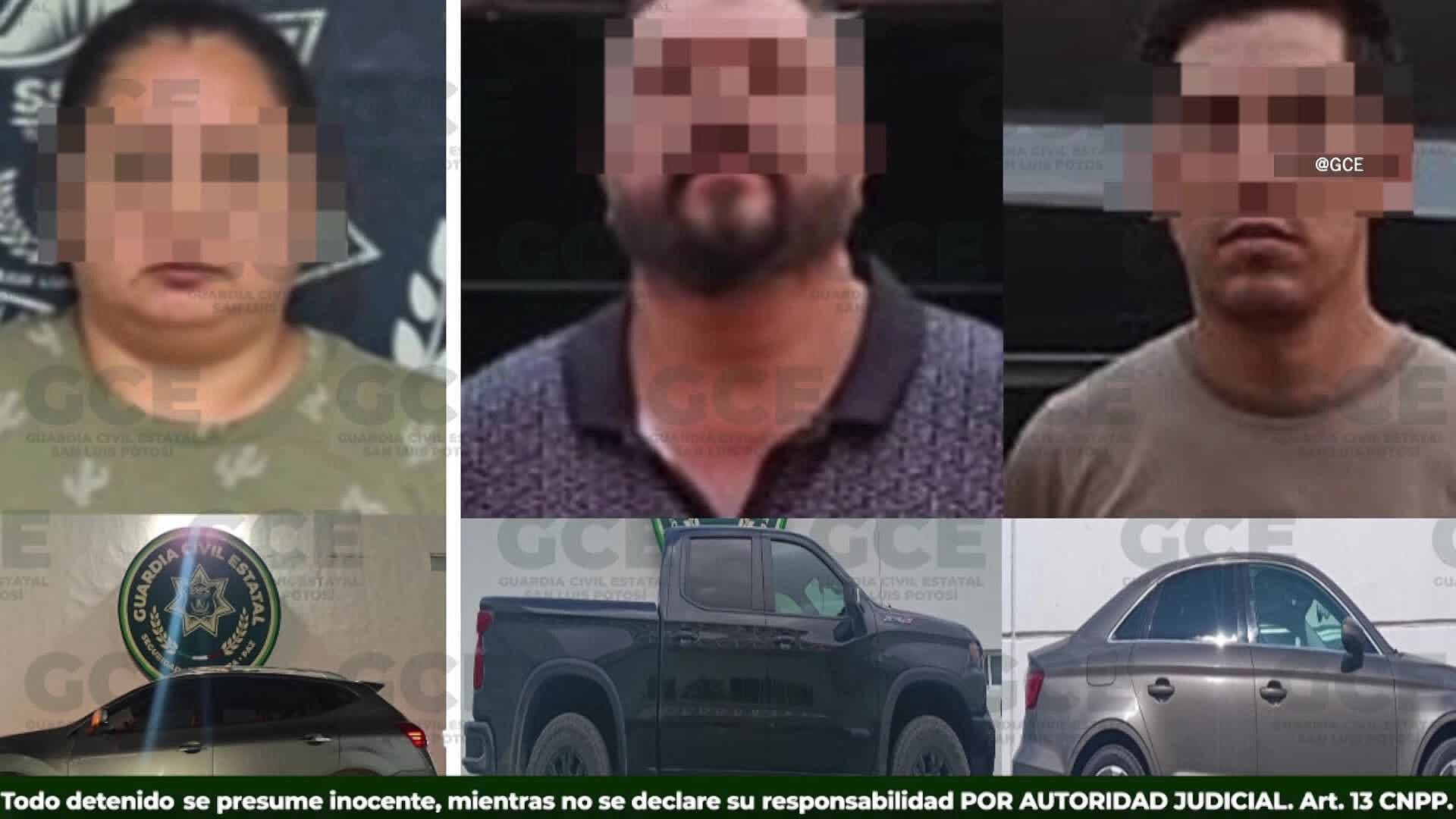 Detienen a Tres Presuntos Extorsionadores en la Huasteca Potosina