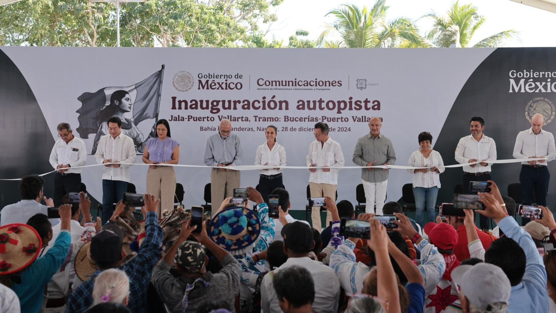 Sheinbaum Inaugura Tramo Final de Autopista Jala-Puerto Vallarta; Conectará Dos Estados