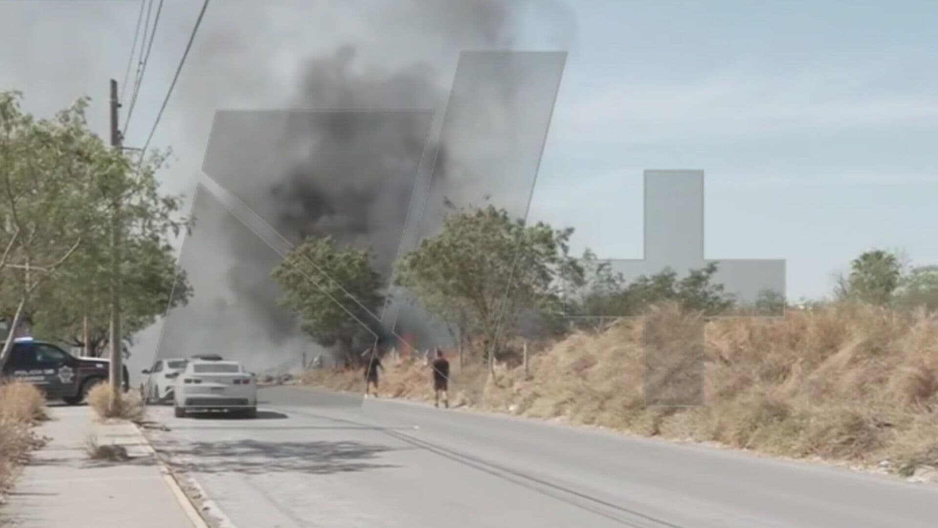 Se Incendia Terreno Baldío en Colonia Monte Verde en Juárez, Nuevo León