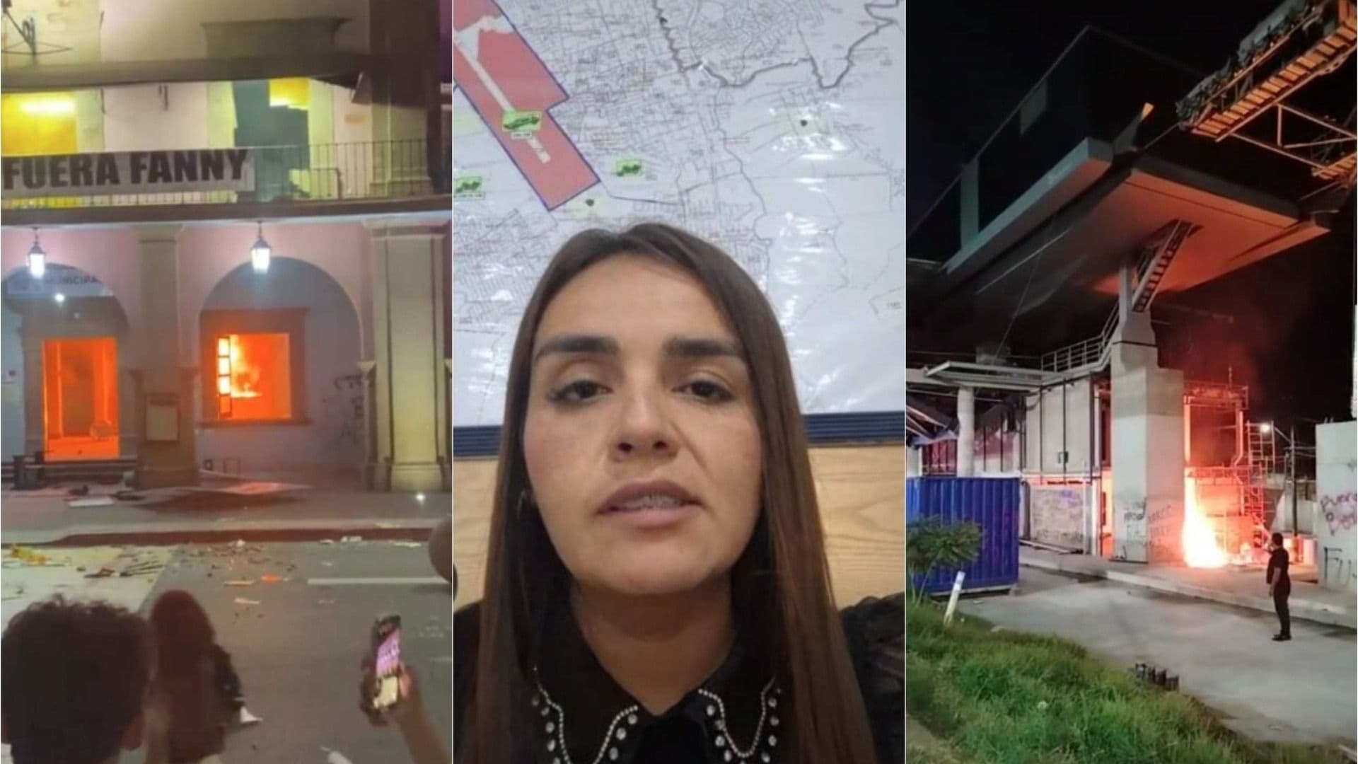 Vandalizan Palacio de Apatzingán y Calles de Uruapan; Viuda de Manzo Pide Marchas Pacíficas