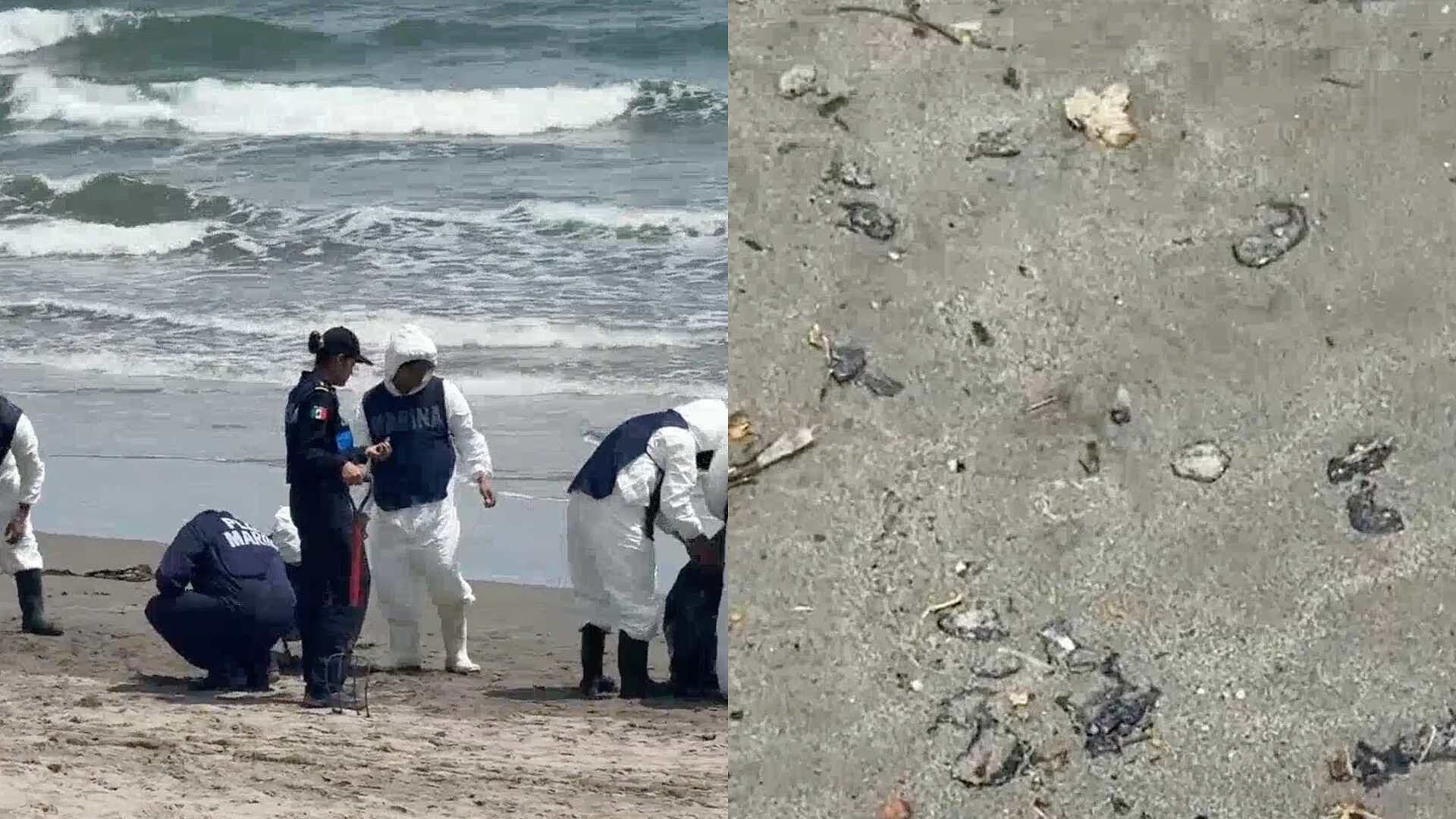 12 Kilos de Chapopote se Recolectan Diariamente en Playas de Boca del Río