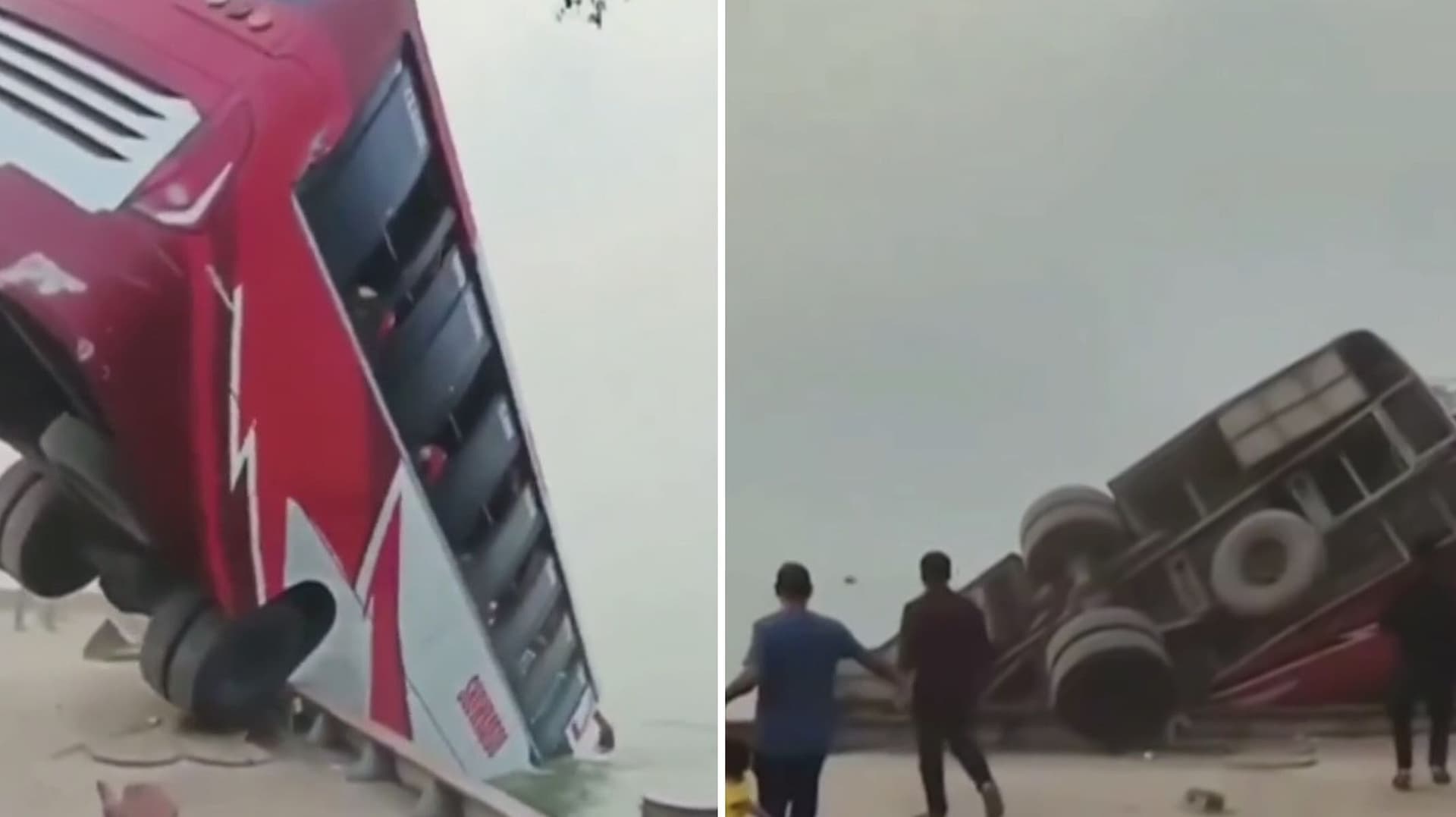 VIDEO: Autobús Cae A Río Cuando Subía a Transbordador en Bangladesh; Suman 25 Muertos