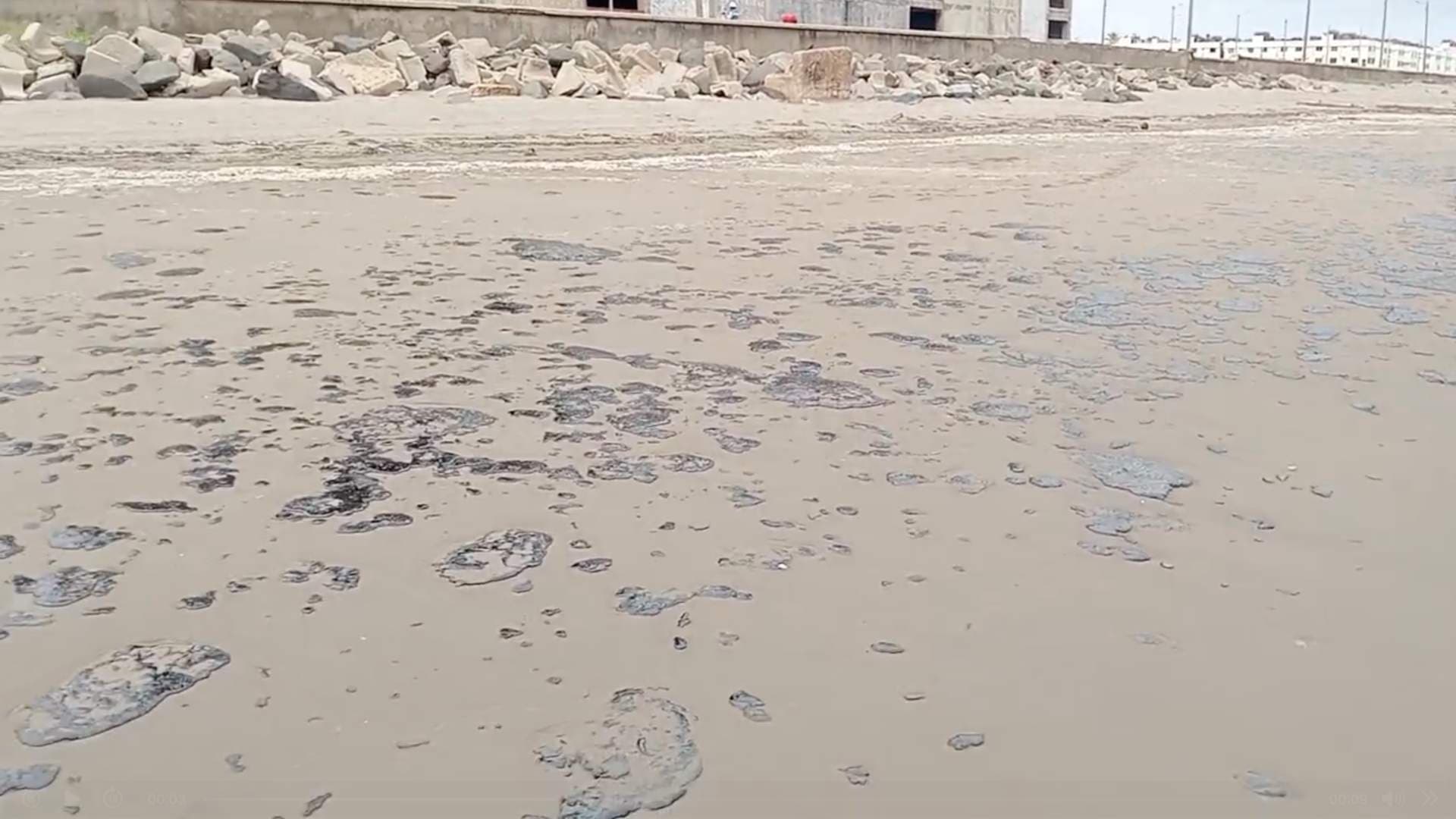 Autoridades de Medio Ambiente Recorren Playa de Coatzacoalcos Afectada por Hidrocarburo