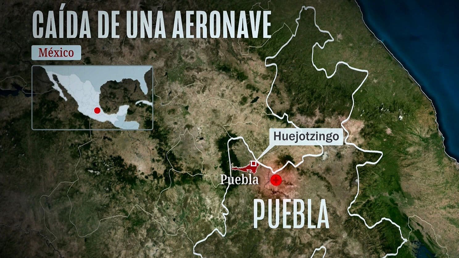 Reportan Caída de Aeronave en Huejotzingo, Puebla