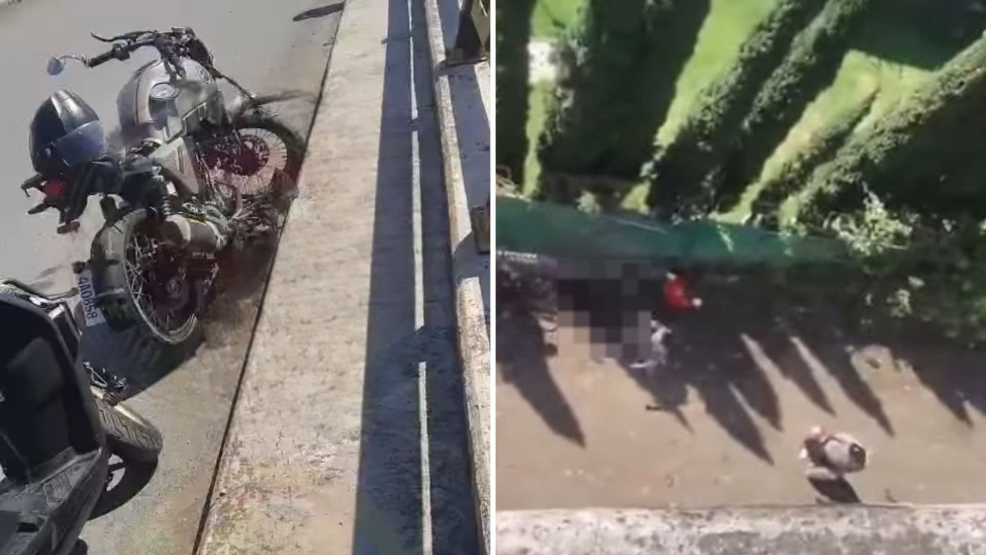 Muere Motociclista Luego de Derrapar y Salir Volando desde un Puente en Cuautitlán, Edomex