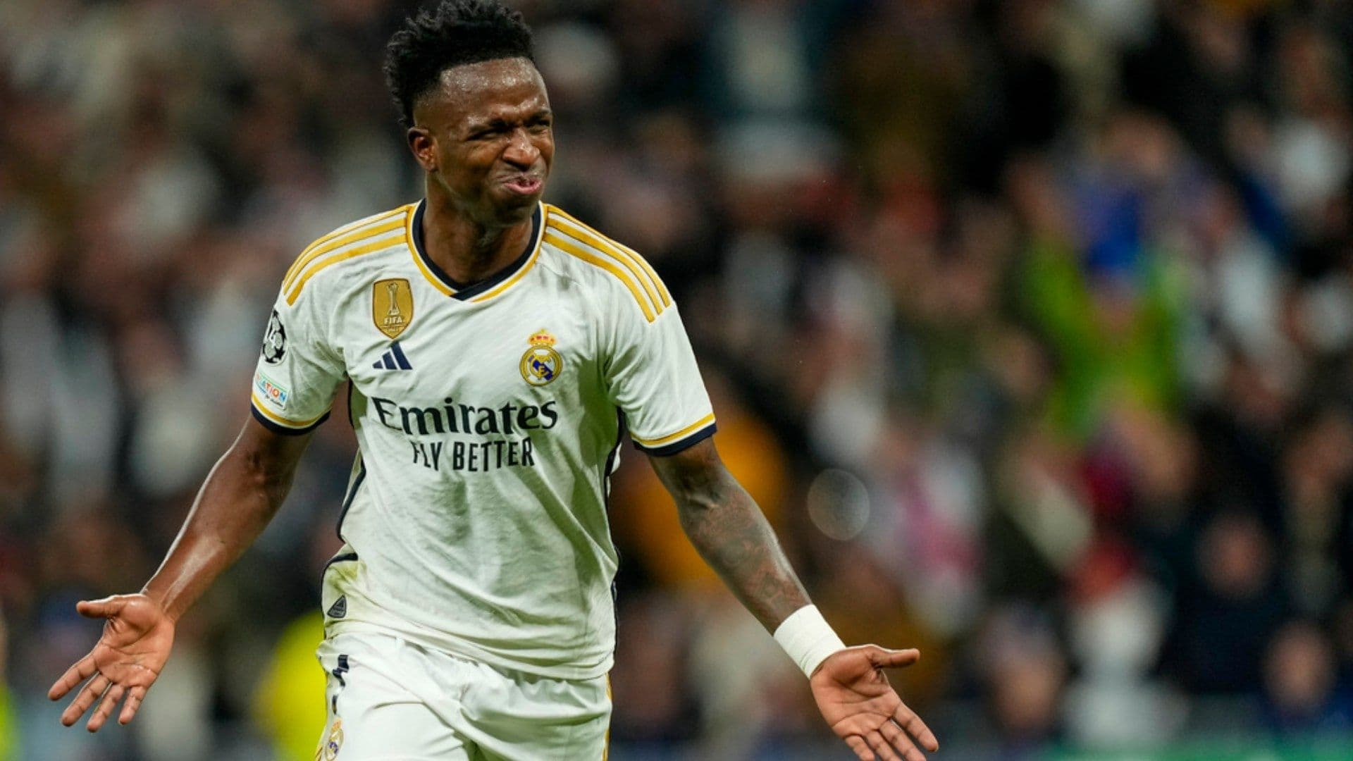 Vinícius Junior hizo el segundo tanto de la cuenta para el Real Madrid. Foto: AP