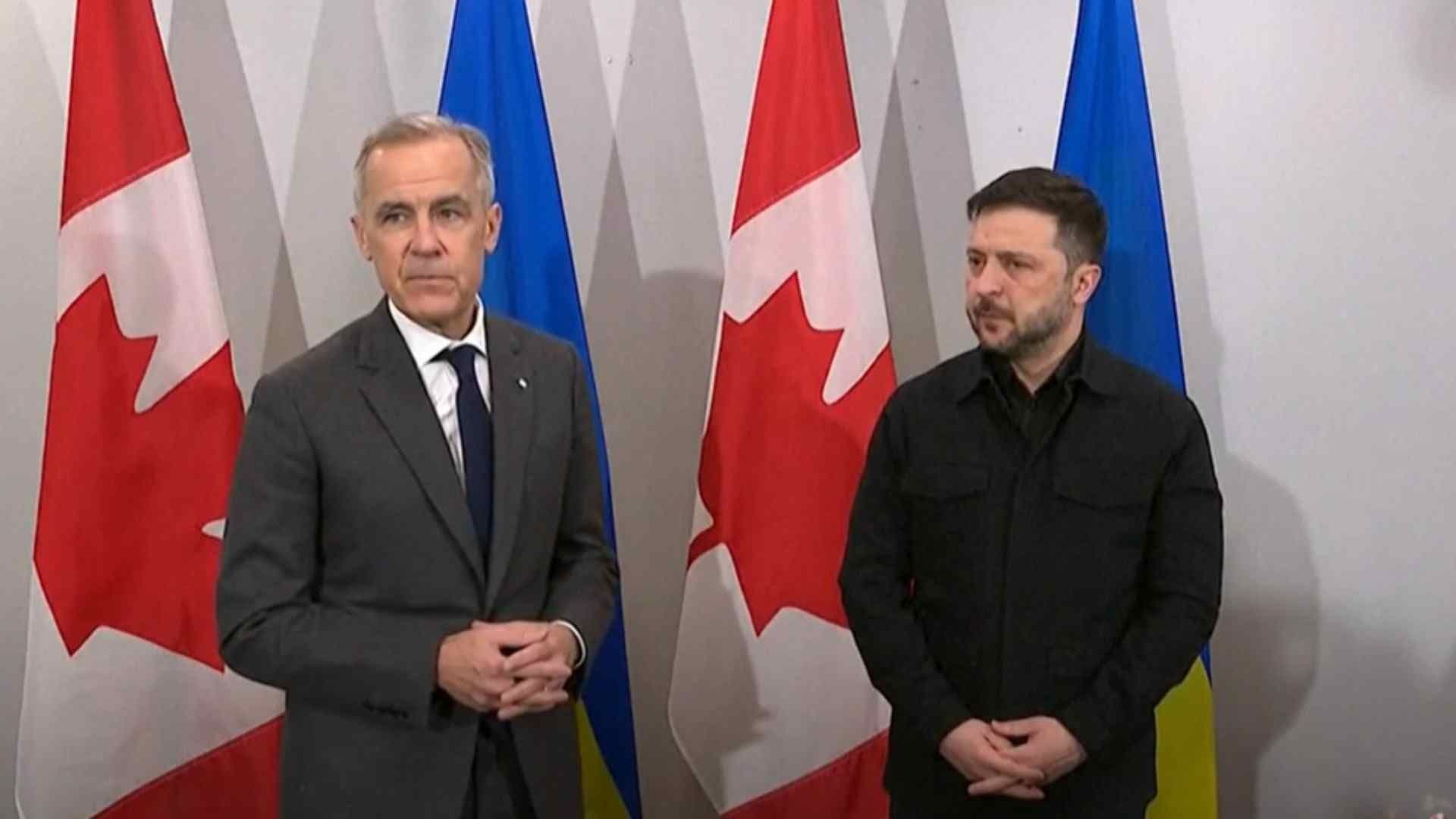 Volodímir Zelenski se reúne con el Primer Ministro de Canadá, Mark Carney