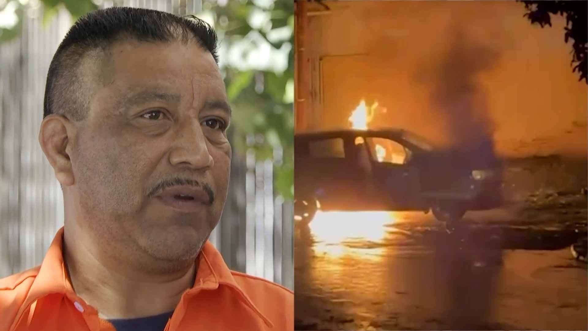 Trabajador de Limpieza y Tránsito Narran Cómo Rescataron a Taxista de Incendio en Torreón