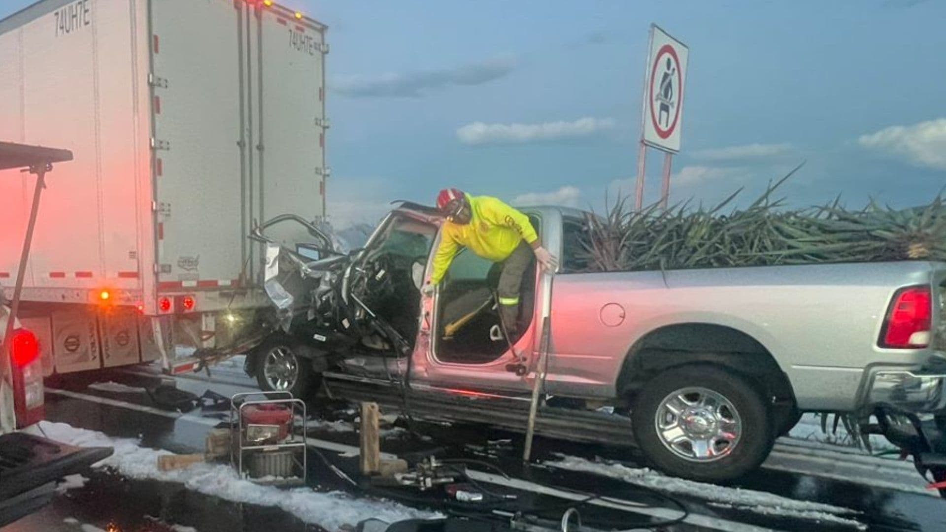 Reportan Cuatro Choques Sobre Carretera 57 en Galeana, NL; Hay 6 Heridos