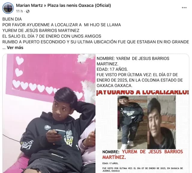 Familiares denunciaron la desaparición en redes sociales