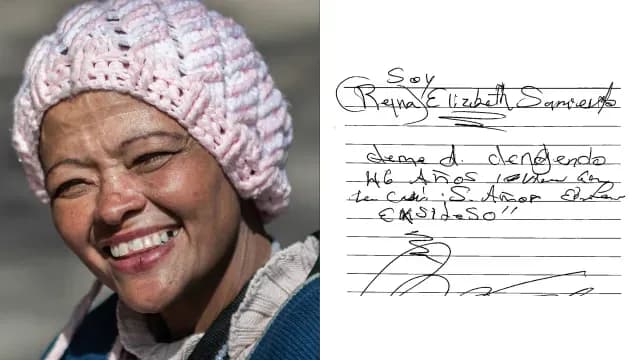 Soy Reyna Elizabeth Sarmiento, tengo 46 años y viviendo en la calle 5 años. ¿En un futuro? exitoso”. Foto: N+