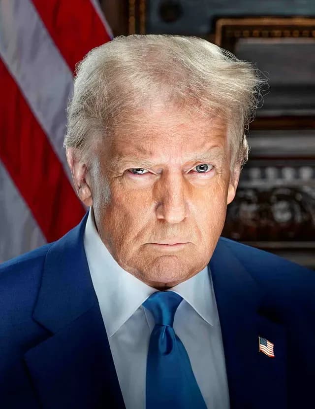 Retrato oficial del presidente número 47 de Estados Unidos, Donald Trump. Foto: EFE | Equipo de transición