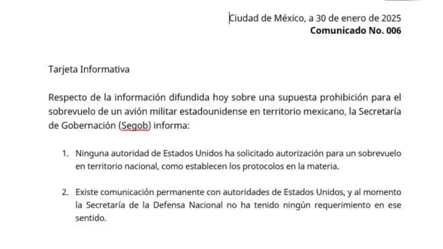 Tarjeta informativa Segob