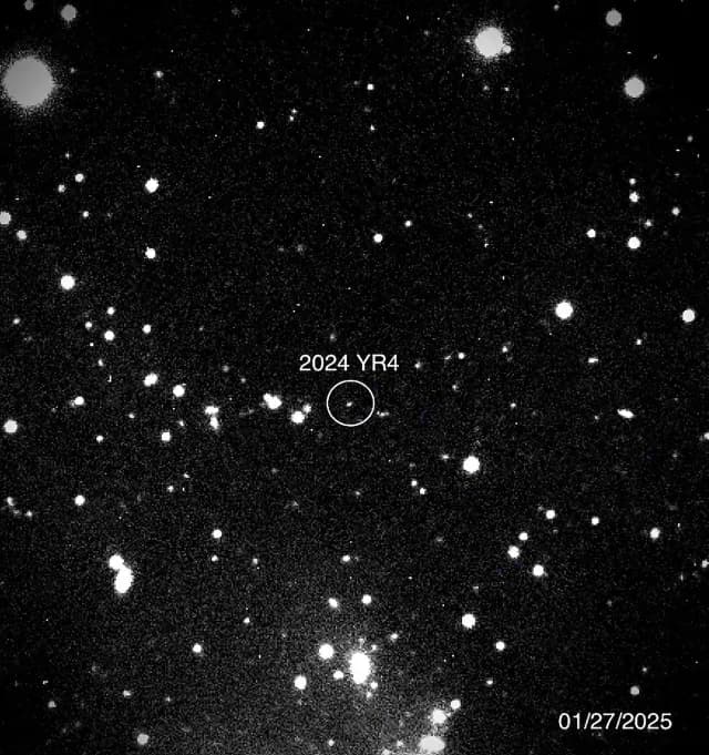 El asteroide 2024 YR4, descubierto en 2024