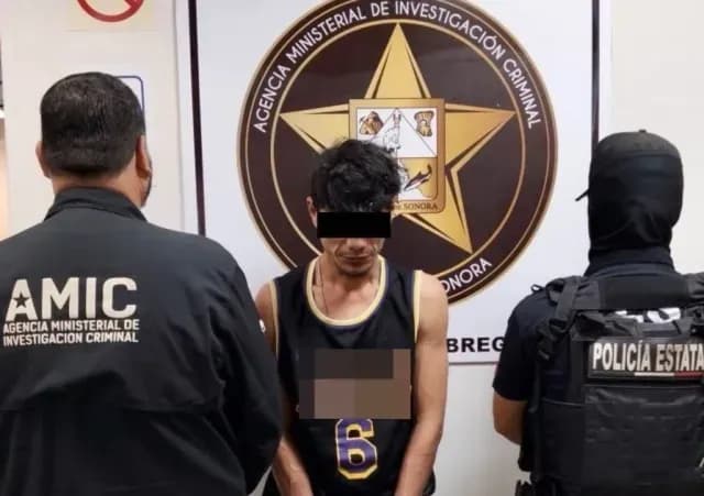 Hombre con antecedentes de violencia familiar fue detenido por narcomenudeo en Cajeme. Foto: @FGJESonora
