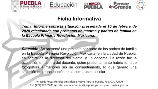Profesor acusado de acoso en escuela primaria de Puebla. Foto: SEP Puebla