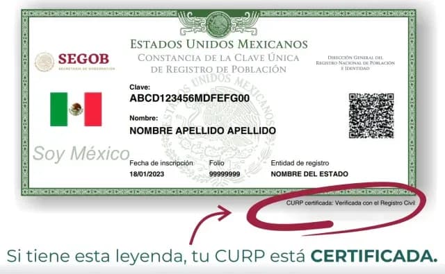CURP Certificada 2025