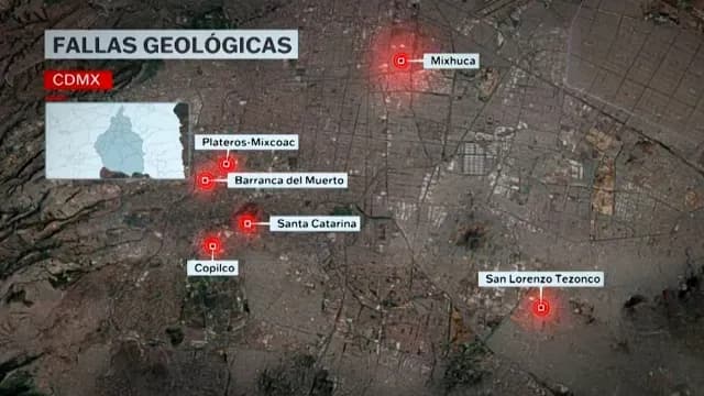En la Ciudad de México hay 6 fallas geológicas principales