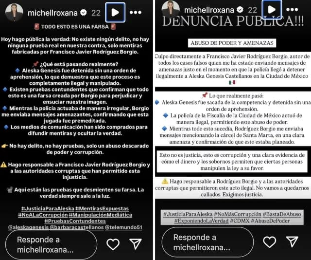 Michel Roxana habla de la detención de su hermana Aleska Génesis