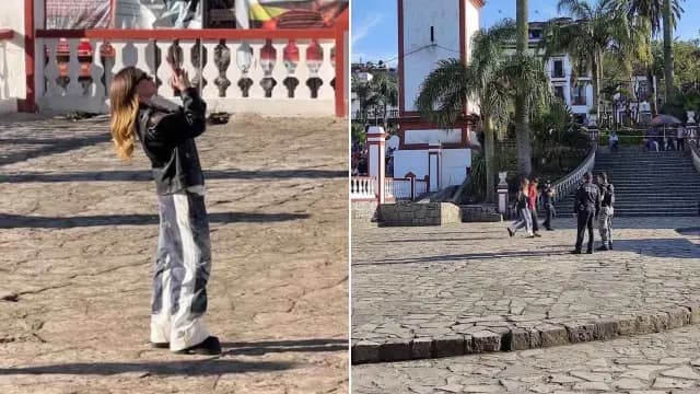 Belinda fue vista en el Pueblo Mágico de Cuetzalan en Puebla. Foto: Redes Sociales