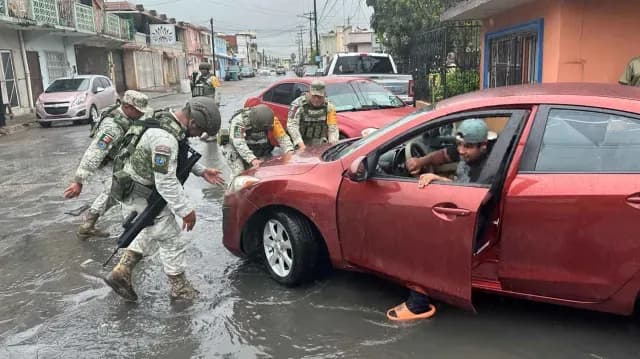 Activan Plan DN-III-E tras Lluvias en Matamoros, Tamaulipas