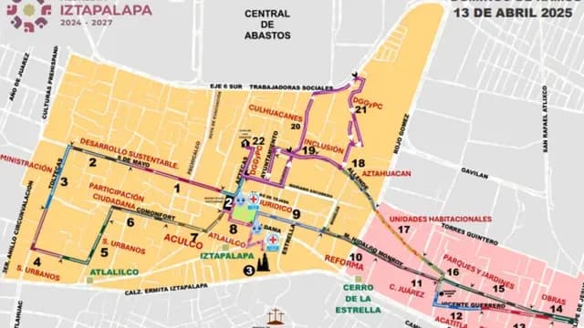 Calles cerradas Iztapalapa el Domingo de Ramos