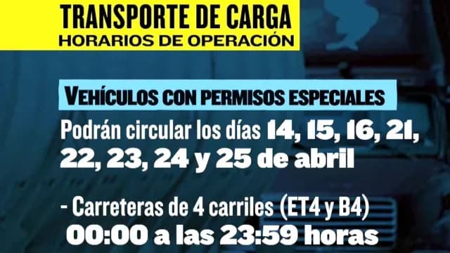 Estos Son los Horarios de Circulación para Tráileres en Tamaulipas Durante Semana Santa 2025