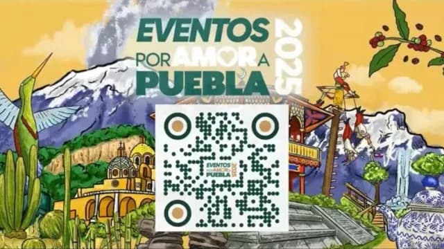 Código QR para obtener el Pasaporte Turístico de Puebla. Foto: Gobierno del Estado de Puebla