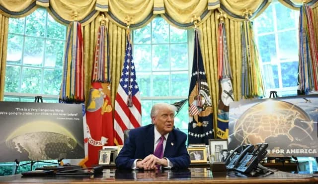 Donald Trump aseguró que la Cúpula Dorada quedaría terminada en tres años