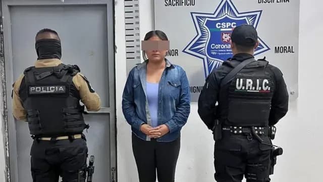 Detenida por conducir un automóvil robado. Foto: CSPC Coronango