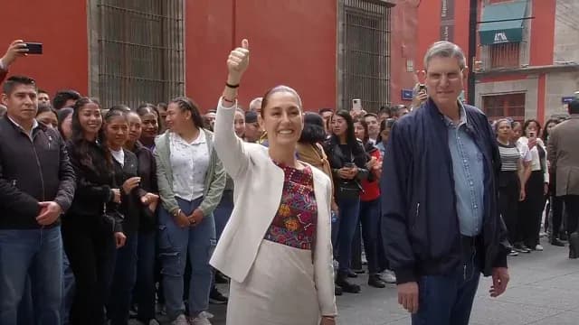Sheinbaum Pardo luego de su voto en la Ciudad de México. Foto: Cepropie