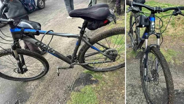 Bicicleta de José Leroy localizada en el Izta-Popo. Foto: Facebook Esto es Cholula