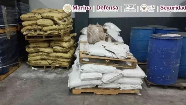 Metanfetamina asegurada en Michoacán