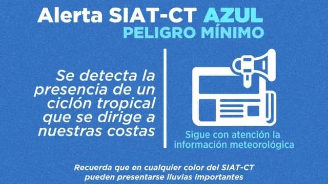 La Comisión Nacional de Protección Civil activó la Alerta Azul por ciclón acercándose, para el sur y centro de Veracruz por la depresión tropical Dos. Foto: CEEC Protección Civil