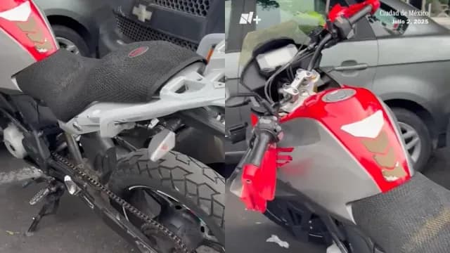 Motocicleta BMW confiscada por estar ligada en robo en la GAM, CDMX. Foto: N+
