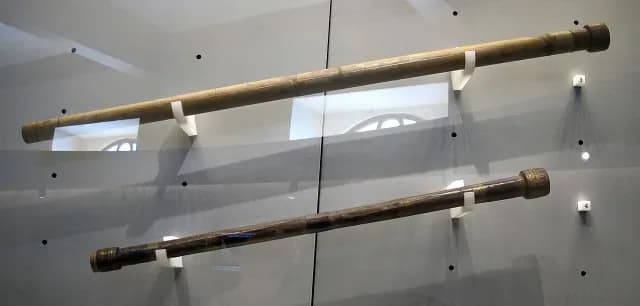Telescopios de Galileo Galilei en un museo de Italia