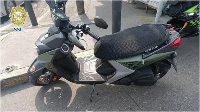 Moto del detenido en la GAM, CDMX. Foto: SSC CDMX