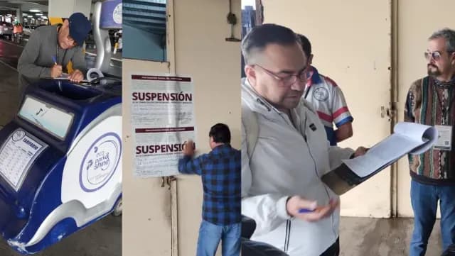 Personal colocó sellos de suspensión luego de la denuncia recibida en contra de la empresa. Foto: Profeco