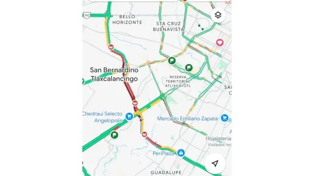 Tráfico por accidente en el Periférico Ecológico de Puebla