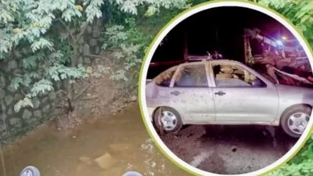 Localizan automóvil bajo un río en Pantepec, Puebla. Foto: Ehécatl Mello | N+