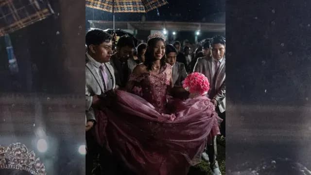 Ni la lluvia detuvo el festejo