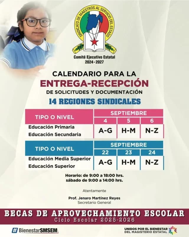 Calendario Becas Aprovechamiento 2025