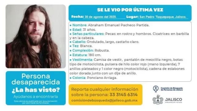 Ficha de búsqueda del profesor Abraham Pacheco. Foto: Comisión de Búsqueda de Personas