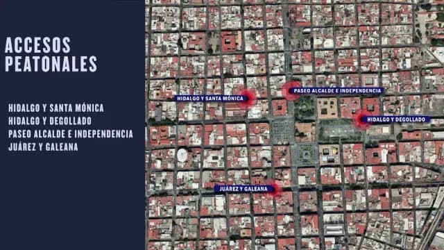Serán 4 los ingresos para quienes acudirán al grito de independencia. Foto: Google Maps