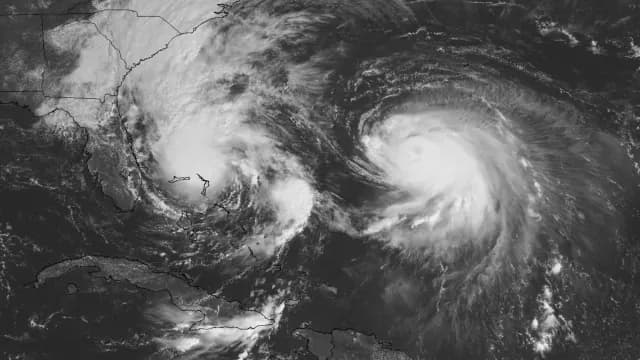 Tormenta Tropical Imelda y Huracán Humberto. Foto: Conagua