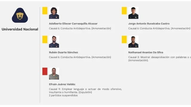 Foto: Federación Mexicana de Futbol. Comisión disciplinaria