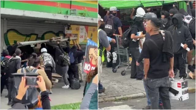 Saqueos y destrozos durante marcha del 2 de Octubre en CDMX