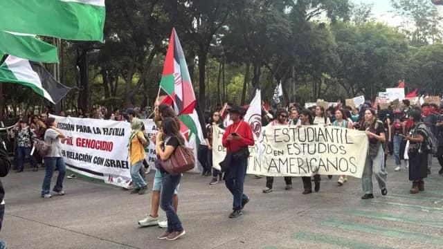 Marcha Palestina Hoy en la CDMX. Foto: N+
