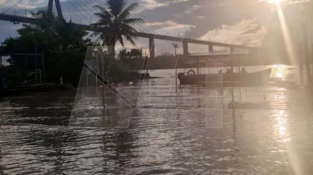 Río Pánuco se Desborda a la Altura del Puente Tampico